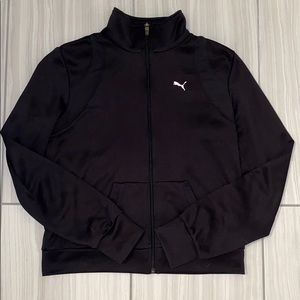 Puma satin black zip up